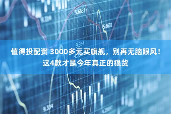 值得投配资 3000多元买旗舰，别再无脑跟风！这4款才是今年真正的狠货